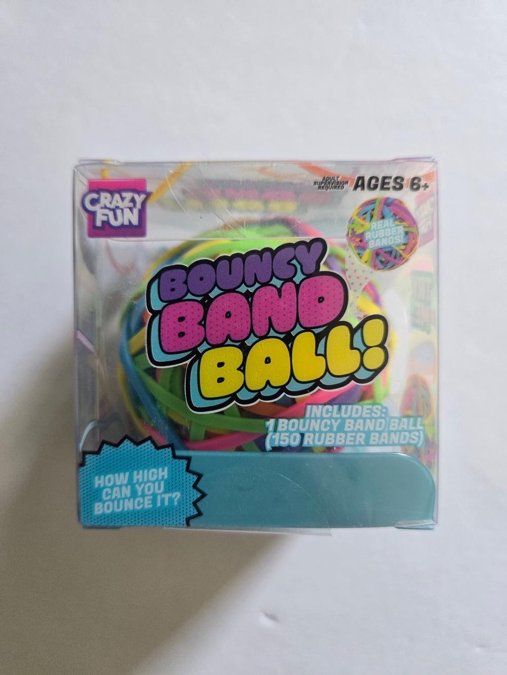 Multicolor Rubber Band bouncy ball by RMS New!